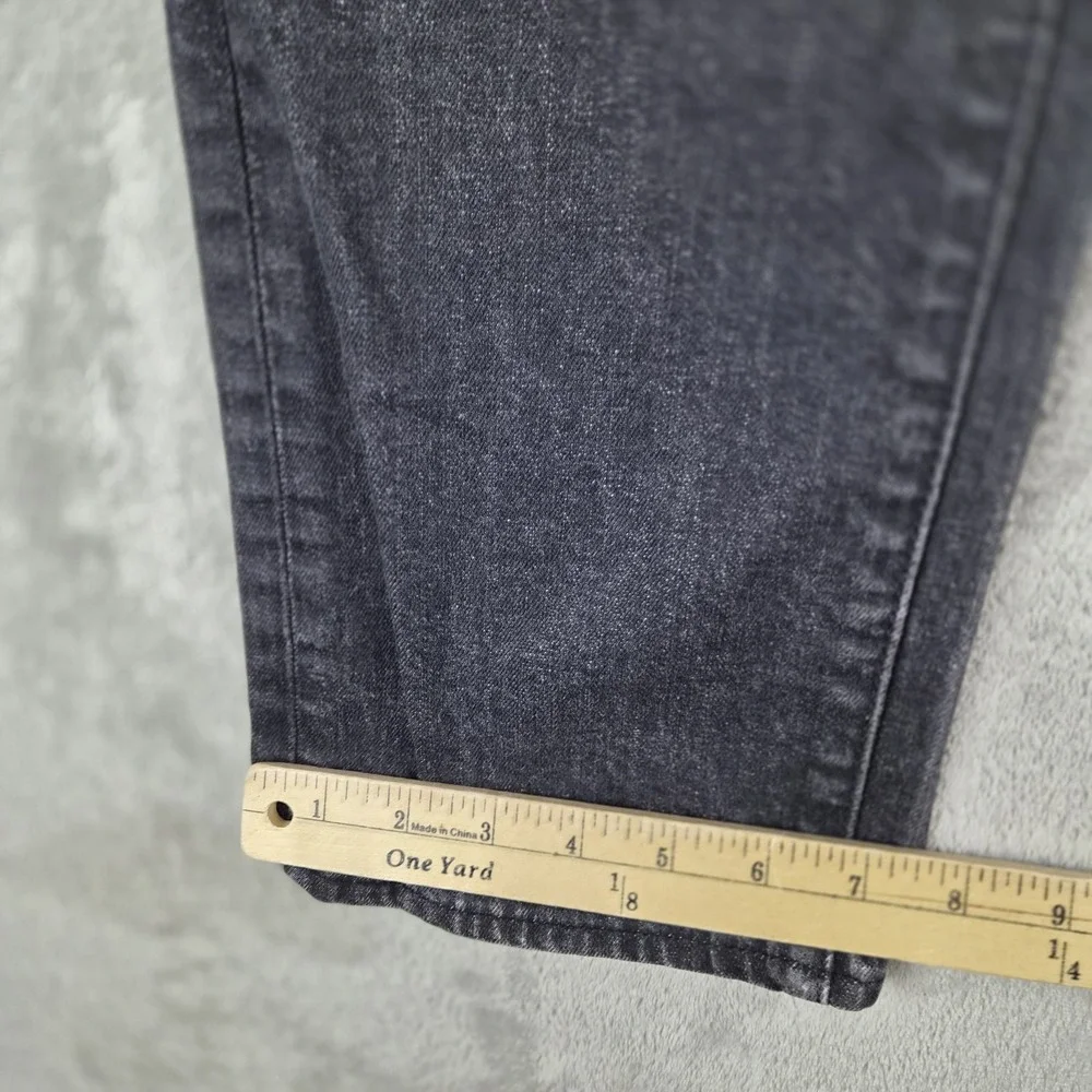 Levis Premium 513 Jeans Mens 34x34 Black Denim Slim Straight Stretch Pants
